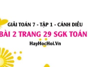 Giải bài 2 trang 29 Toán 7 Tập 1 SGK Cánh Diều: Số thập phân vô hạn tuần hoàn